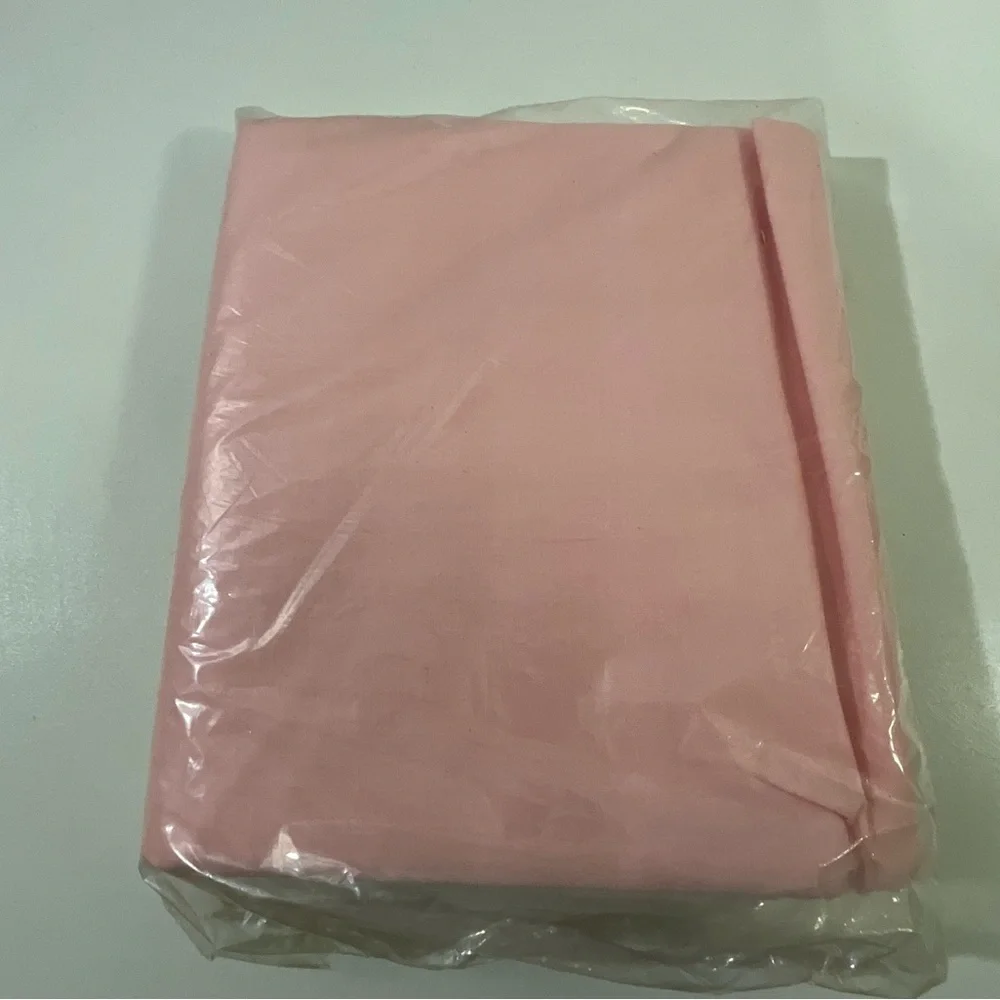 Vintage Sears Perma Prest Standard Pink Muslin Twin Flat Sheet NOS